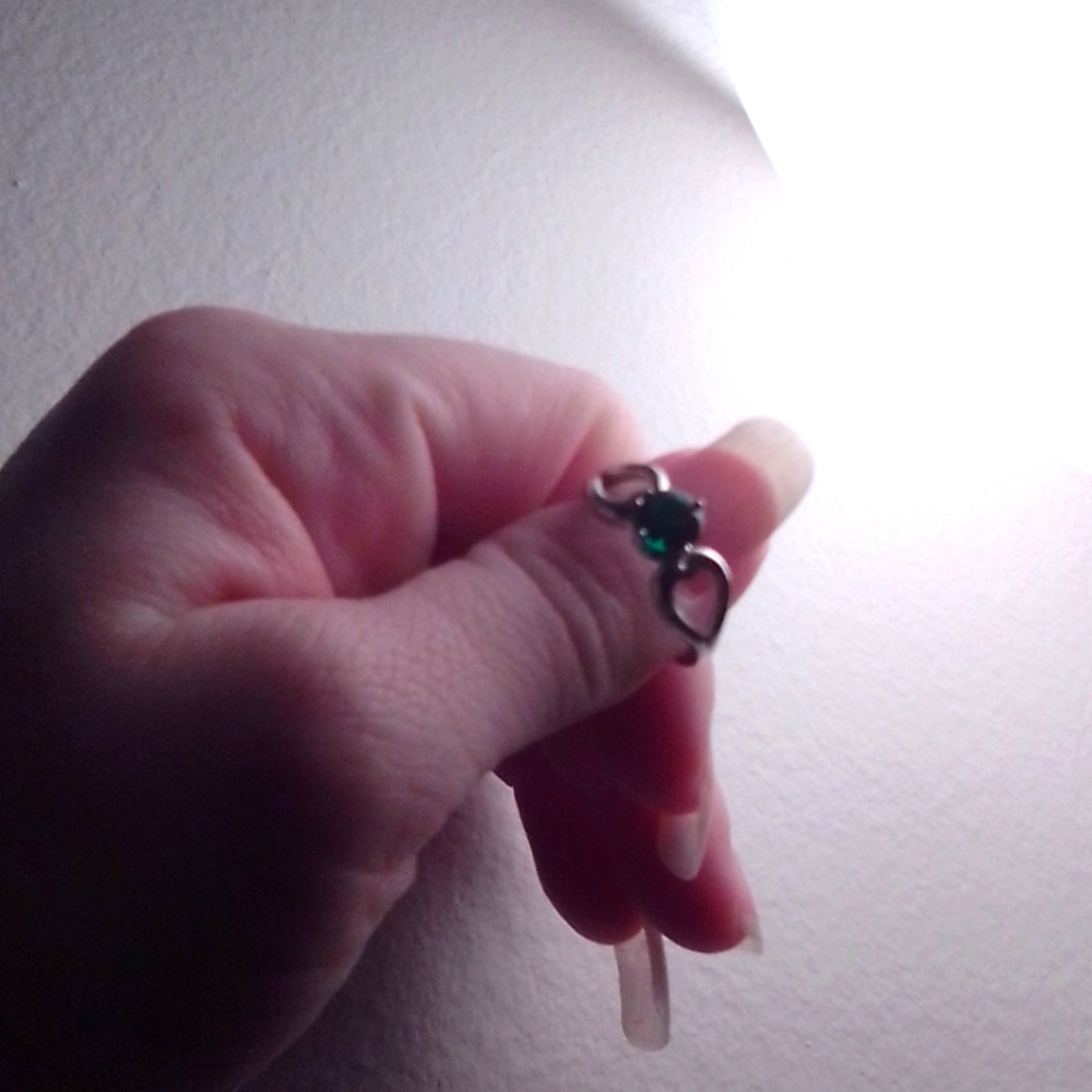 Emerald Sterling Silver Ring